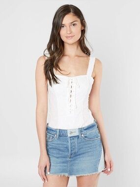 Free People Make Me Up Bodysuit Off white ivory Size large
